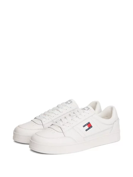 Fűzős csipkés sneaker Tommy Jeans fehér