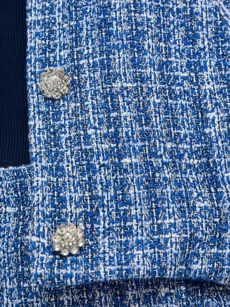 Geacă Custommade din tweed albastru