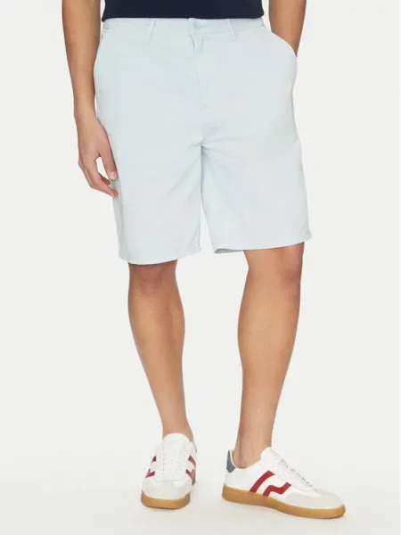 Kratke hlače iz tkanine Guess Jeans modra
