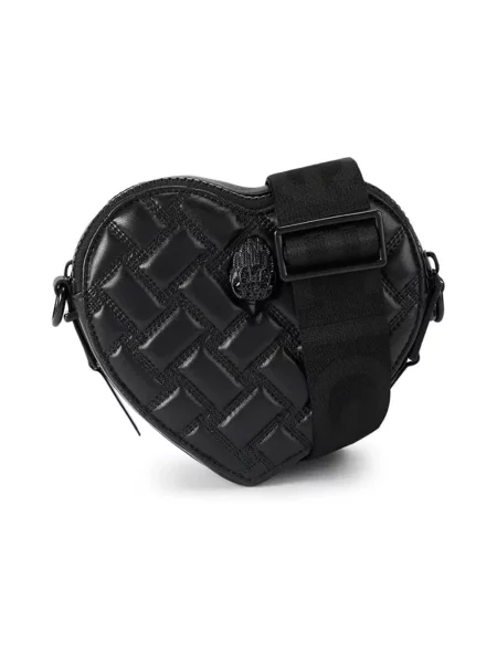 Torebka skórzana Kurt Geiger skórzana w serca czarna
