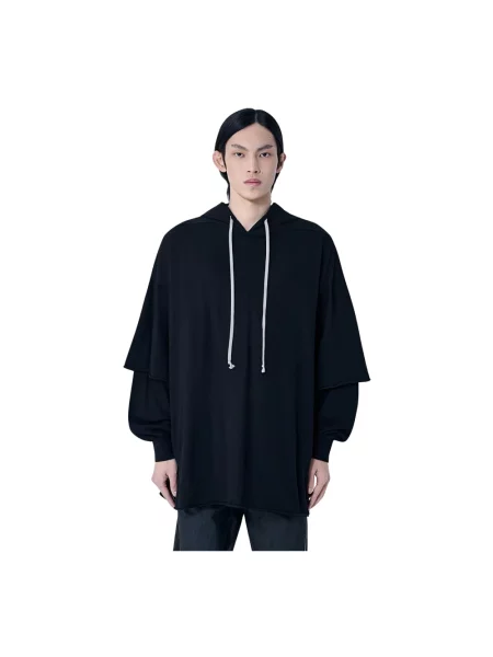 Bluza z kapturem Rick Owens czarna