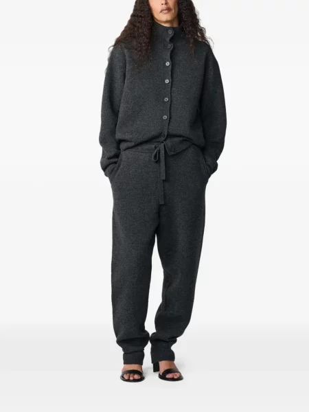 Pantaloni Studio Nicholson alergare cu cordon gri