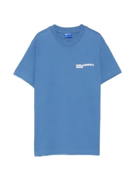 Tricou Karl Lagerfeld Jeans cu imagine albastru