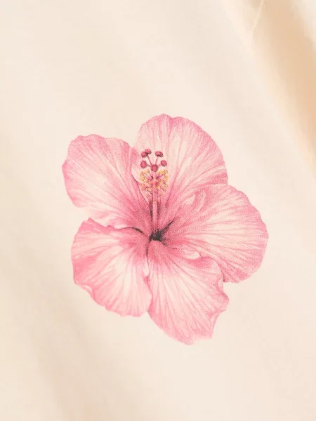 Футболка з квітковим візерунком пшеничний