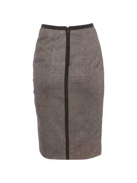 Drapírozott midi szoknya Sportmax fekete