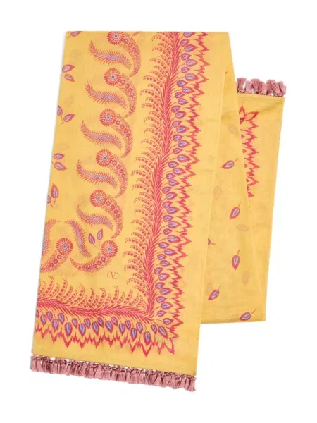 Šal Valentino Garavani sa perjem žuta