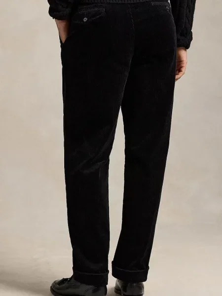 Вельветові штани Polo Ralph Lauren 8W CORDUROY фасон chinos чорний
