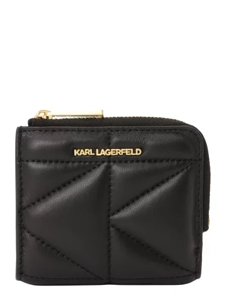 Karl Lagerfeld De piele portofel k/kuilt negru