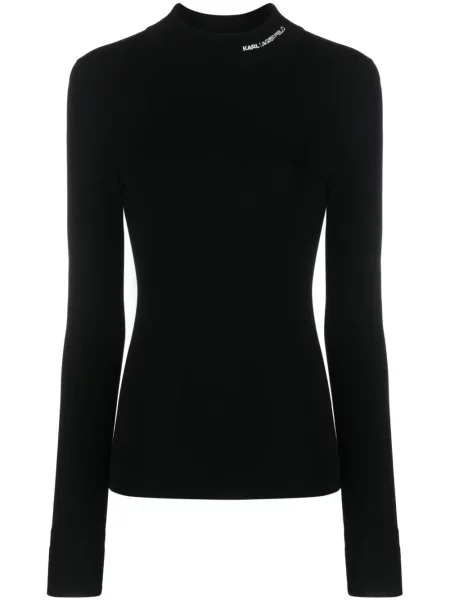 Pulover Karl Lagerfeld cu broderie negru