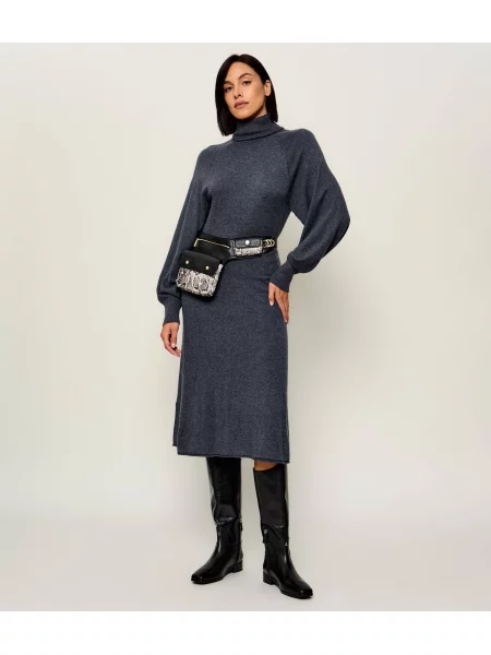 Pinko Rochie Nantes cu adaos de lână gri