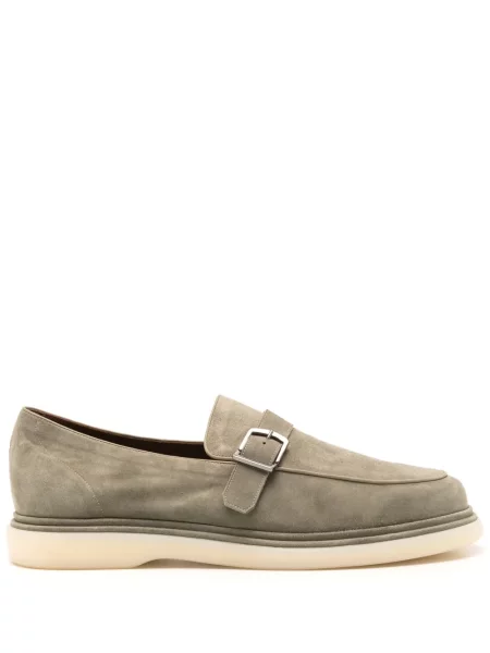 Pantofi loafer Fratelli Rossetti din piele de căprioară verde