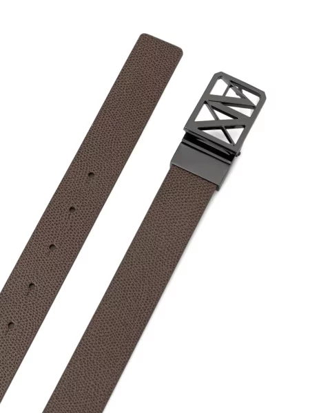 Curea Armani Exchange cu autograf maro