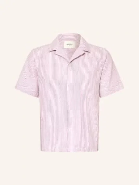 Les Deux Koszula Resortowa Lukas Regular Fit Z Lnem pink biała
