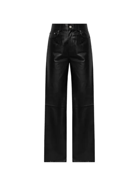 Pantaloni By Malene Birger din piele negru