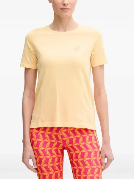 Tricou Compressport cu imagine galben