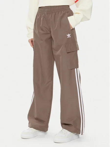 Prugaste hlače Adidas bež