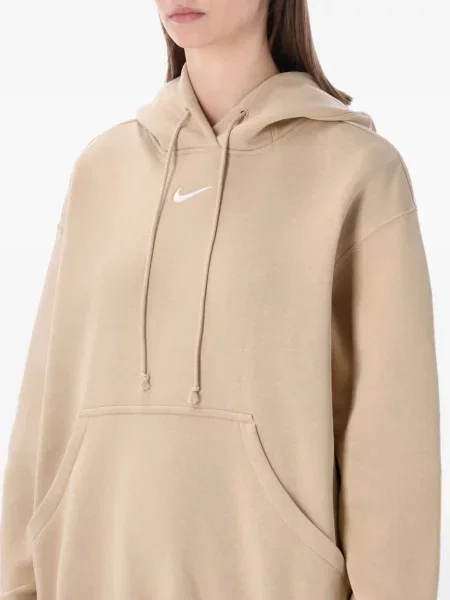 Haftowane szorty Nike polarowe z wysoką talią niebieskie