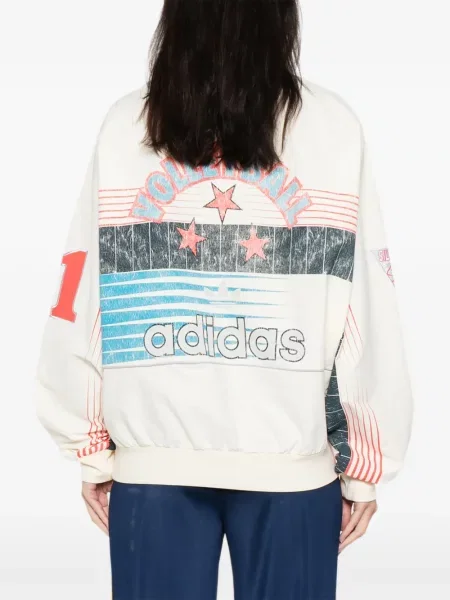 Пуловер Adidas бяло