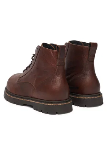 Krajkové kotníkové boty Birkenstock hnědé