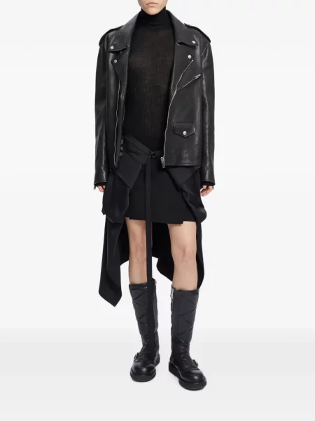 Fusta mini Ann Demeulemeester plic negru