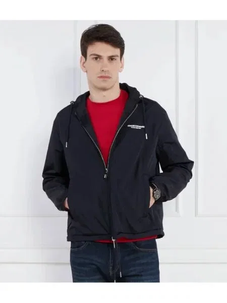 Armani Exchange Cu două fețe geacă negru