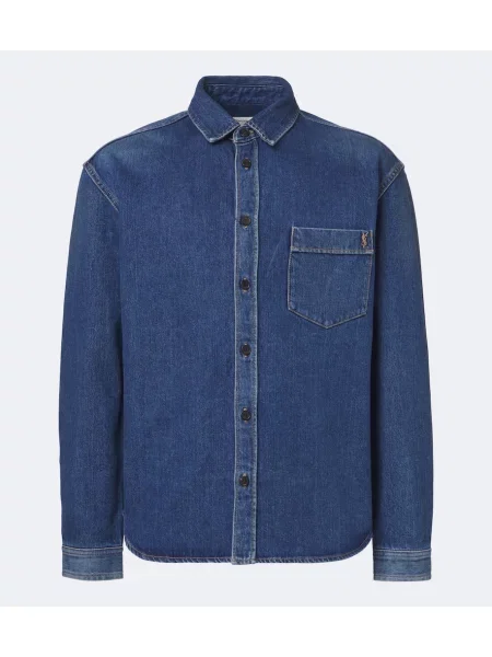 Cămașă de blugi Saint Laurent albastru