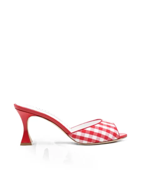 Papuci tip mules Manolo Blahnik roșu