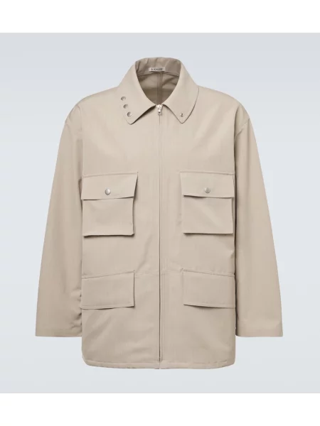 Volnena jakna Auralee bež