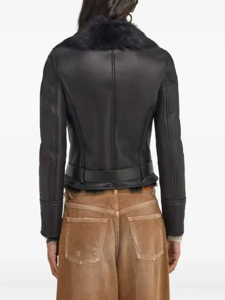 Geanta de piele Roberto Cavalli negru