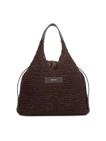 Torebka skórzana Kazar skórzana brązowa