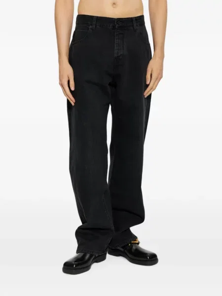 Blugi cu picior larg Balmain cu autograf negru
