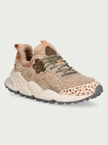 Pantofi Flower Mountain cu model floral bej