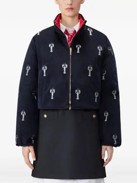 Reversibil geacă Thom Browne albastru
