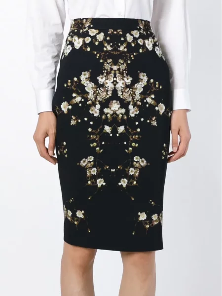 Fustă Givenchy cu imagine negru