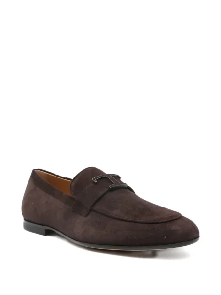 Pantofi loafer Tod's din piele de căprioară maro