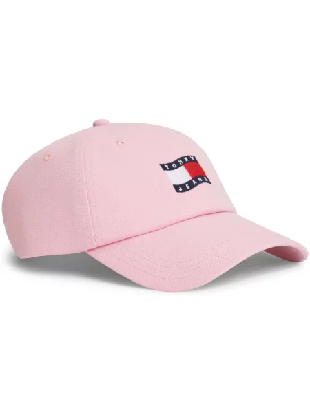 Tommy Jeans Čiapka námornícka modrá červená / biela ružová