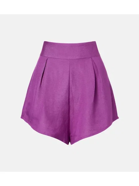 Pantaloni scurți Adriana Degreas de in plisate violet