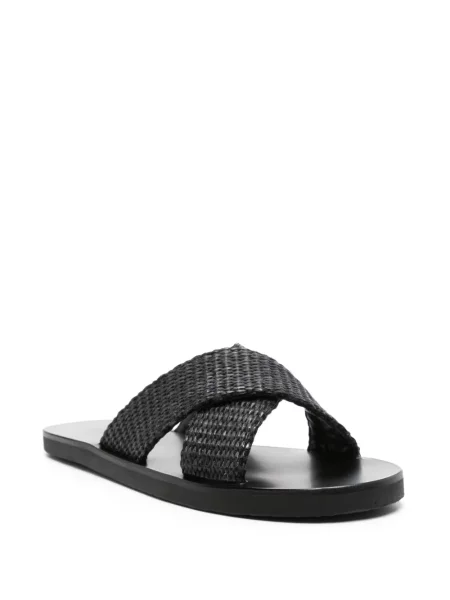 Papuci Ancient Greek Sandals de paie negru