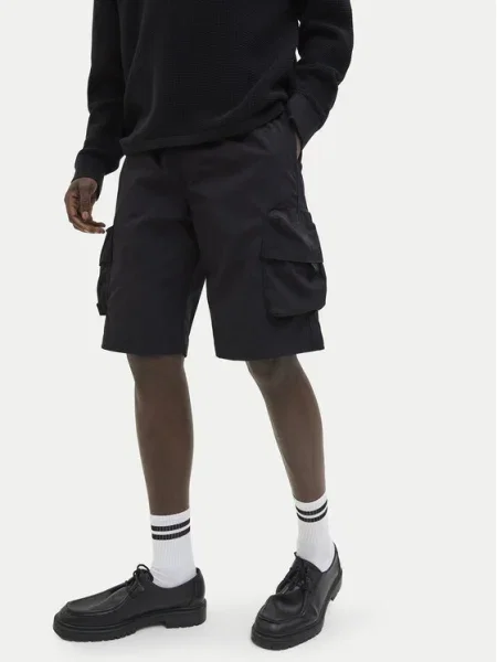 Jack&Jones Шорти от плат Cole Cargo Fit черен