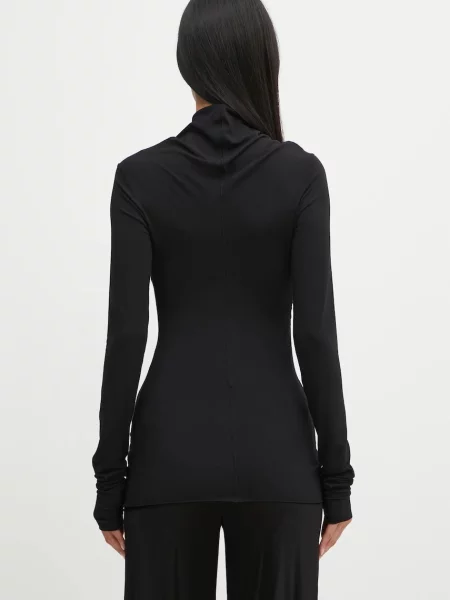 Rick Owens Lilies bluză cu cașmir Kairo uni negru
