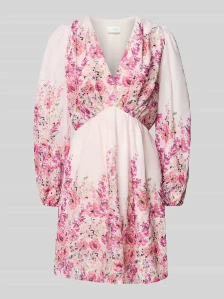 Sukienka mini z kwiatowym wzorem model ‘Semila’ Neo Noir różowa