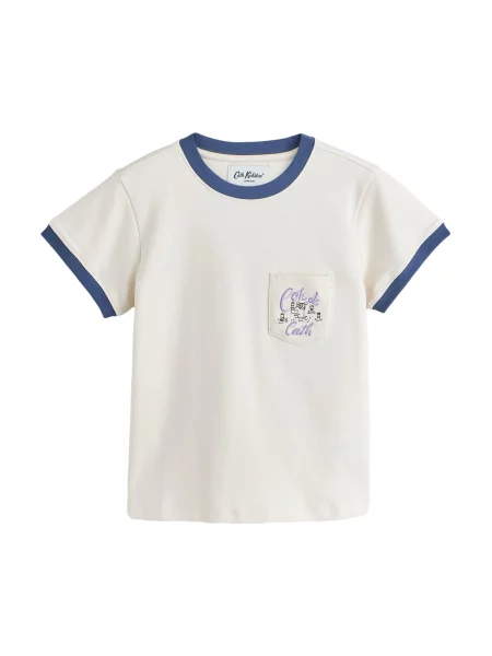 Cath Kidston Tricou Stanley ecru / lila