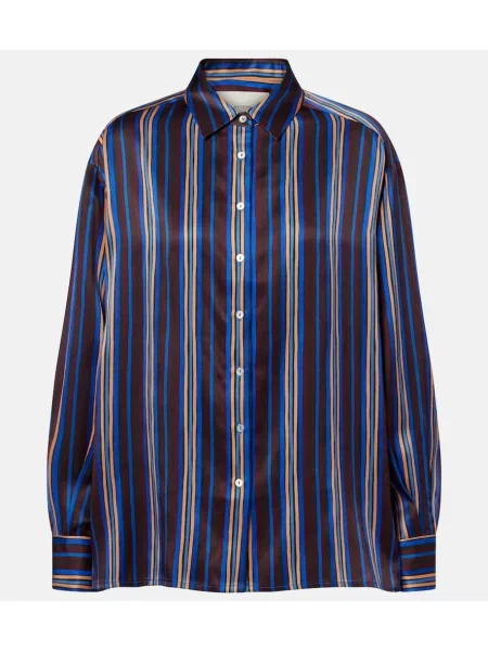 Cămașă Asceno de mătase cu dungi