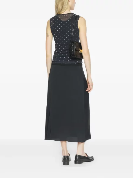 Top Maison Kitsune cu buline negru