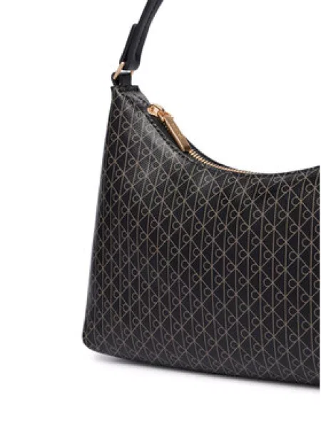 Torbica Calvin Klein Emblem Aop Small Shoulder Bag crna