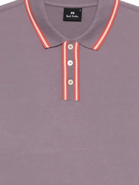 Tricou polo Paul Smith cu dungi violet