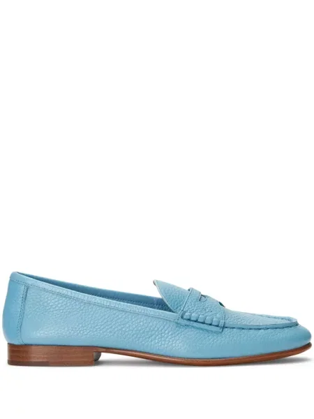 Pletena polo majica Polo Ralph Lauren s vezom visoki struk plava