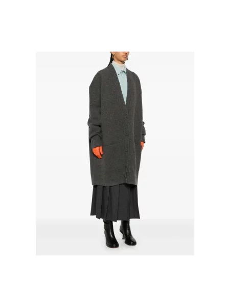 Kardigan Jil Sander wełniany szary
