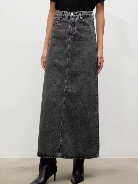 Traper suknja Answear.LAB mini širi se prema dolje crna