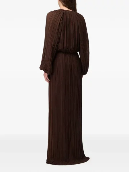 Rochie maxi Fabiana Filippi cu volane maro